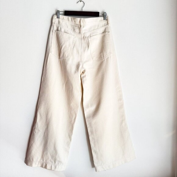 Banana Republic Ivory Wide Leg High Waist Jeans 29 - Picture 3 of 8